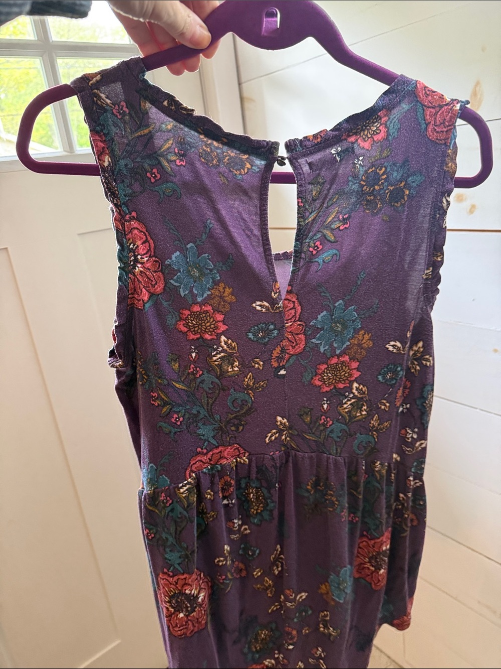 Maurices Purple Floral Tank Top - Picture 6 of 6